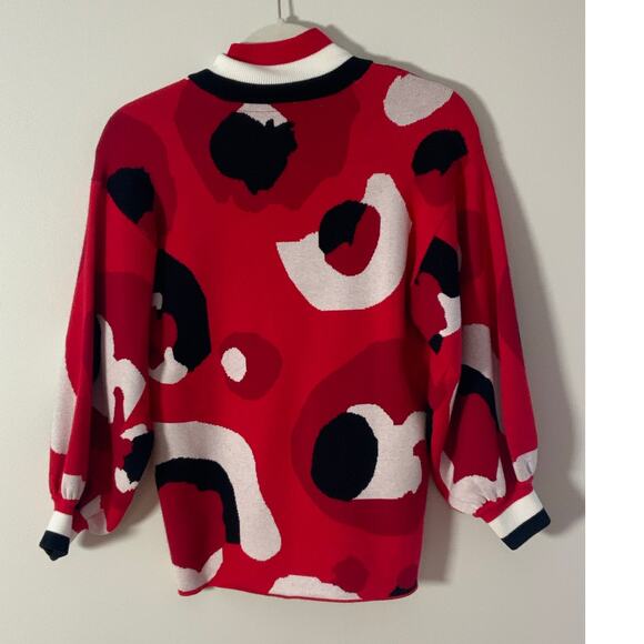 Emily MCCarthy Lolli Sweater - Red Collegiate Cheetah NWT size xs - Picture 5 of 7
